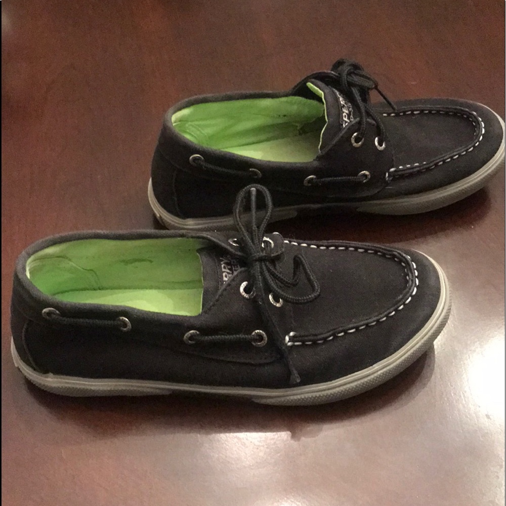 Black Sperry Top-Siders Big Boys size 4
